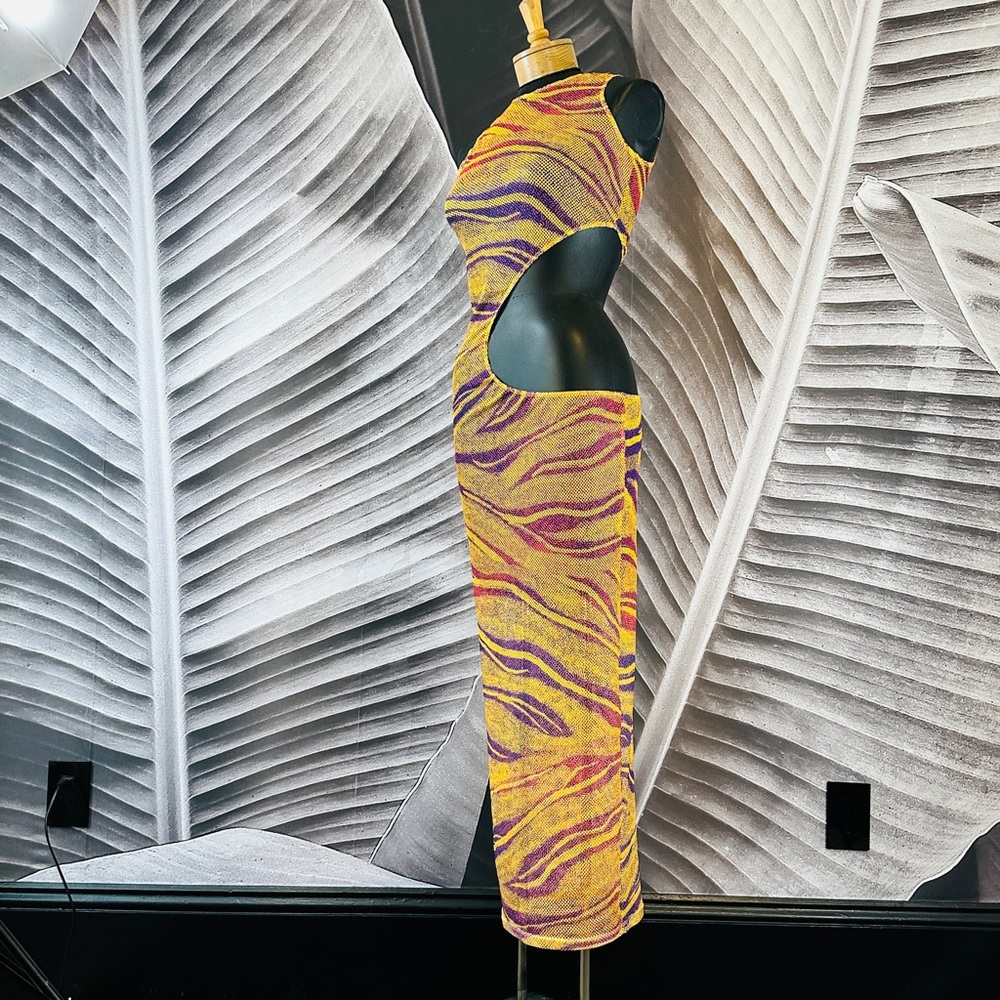 ICON Yellow and Purple Swim Coverup